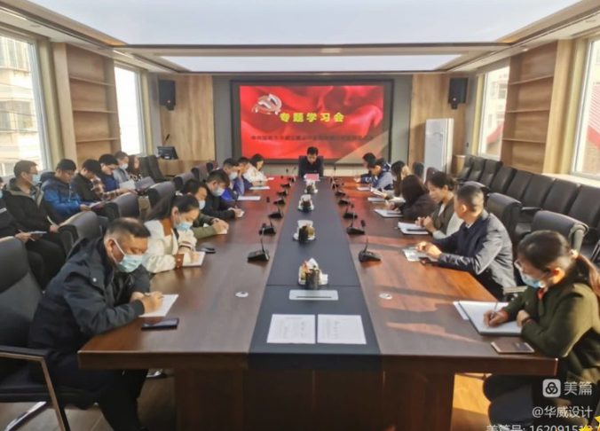 华威公司召开传达学习党的二十届二中全会精神专题会